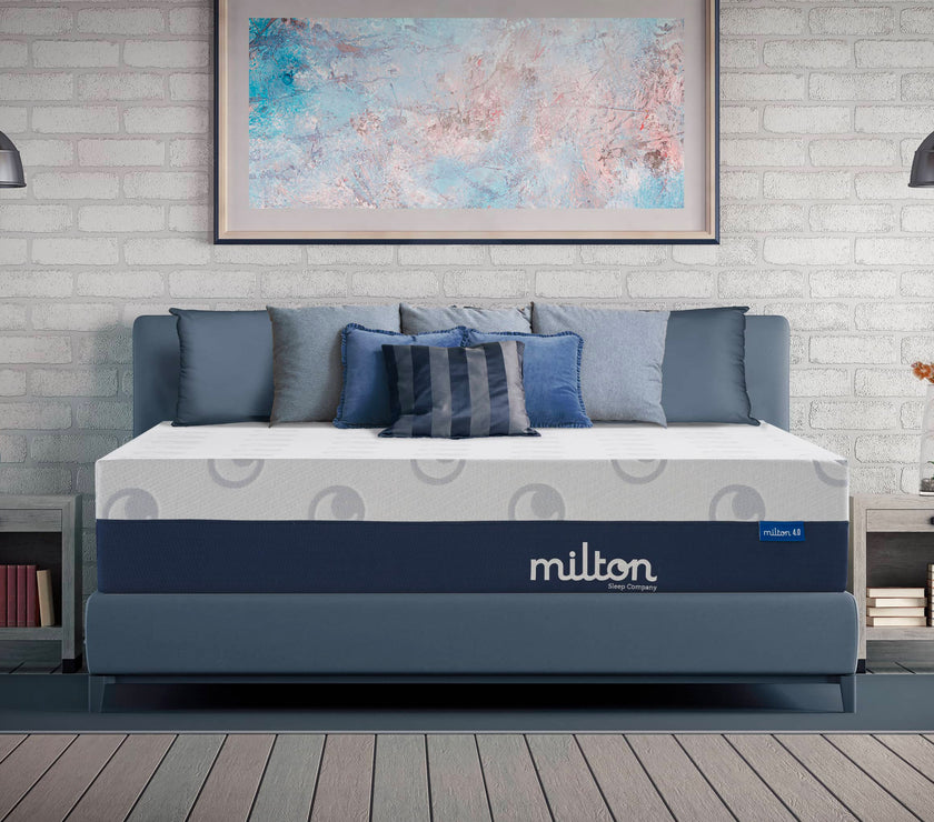 Milton 4.0 mattress in a exposed brick bedroom