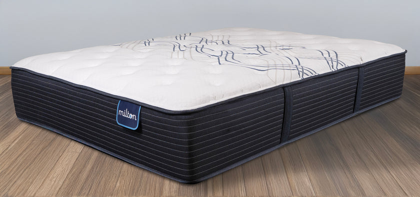 Comfortable looking Milton Sleep Company Lometa Firm Mattress on a hardwood floor