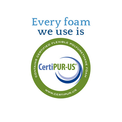Every foam we use is CertiPUR-US logo